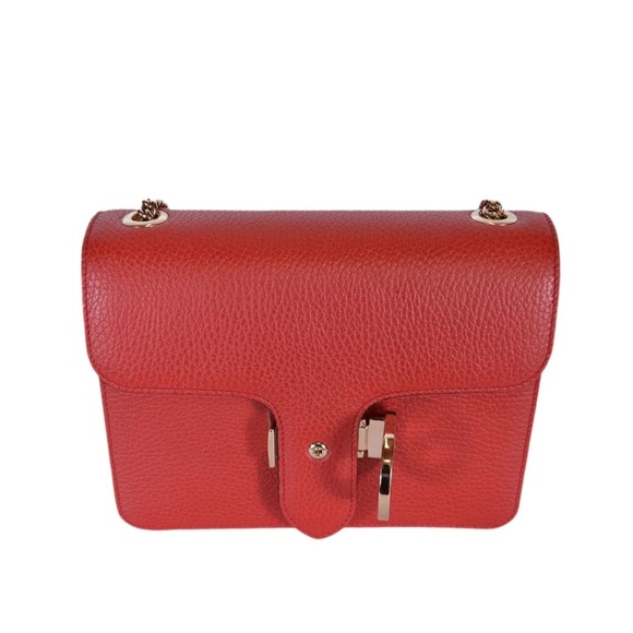 Gucci RARE Interlocking GG Red Leather Crossbody with Dust Bag - Picture 6 of 14